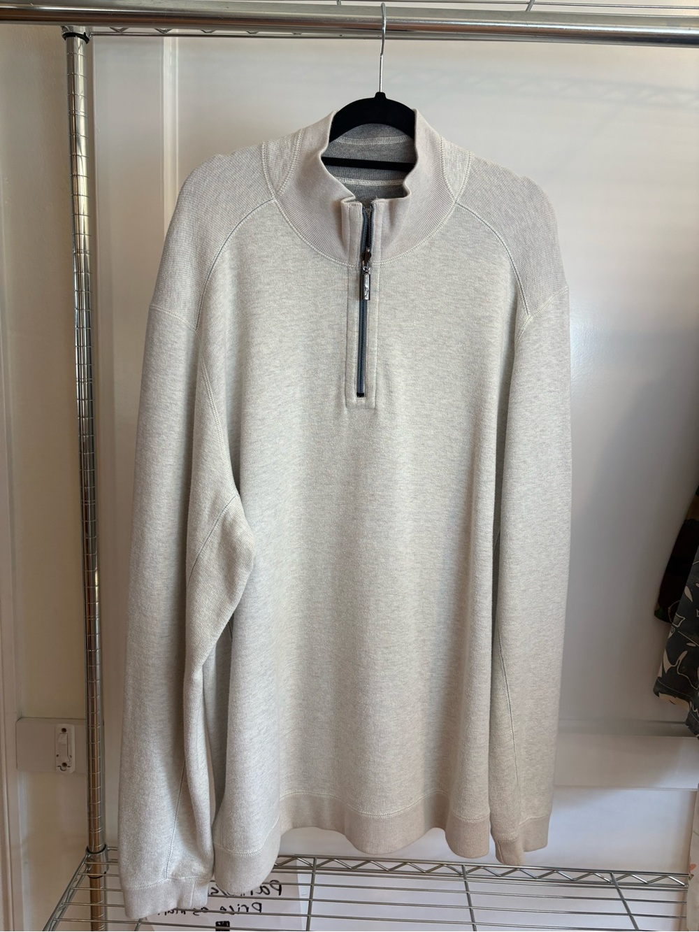 Tommy Bahama Quarter-Zip Sweater Pullover - Cream